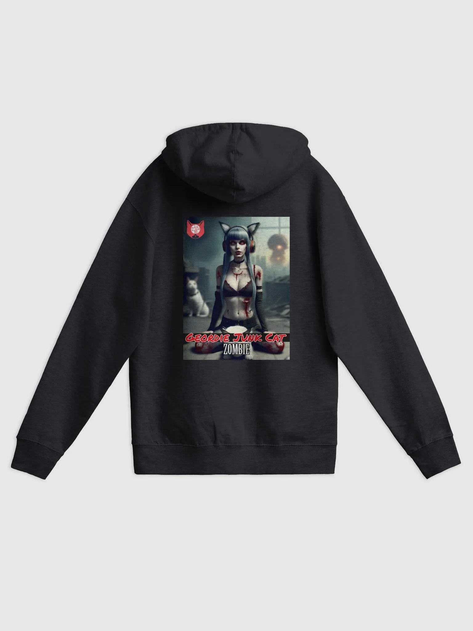 ZOMBIE THREE Back Print Zip-Up Hoodie (US SHIPPING) product image (1)