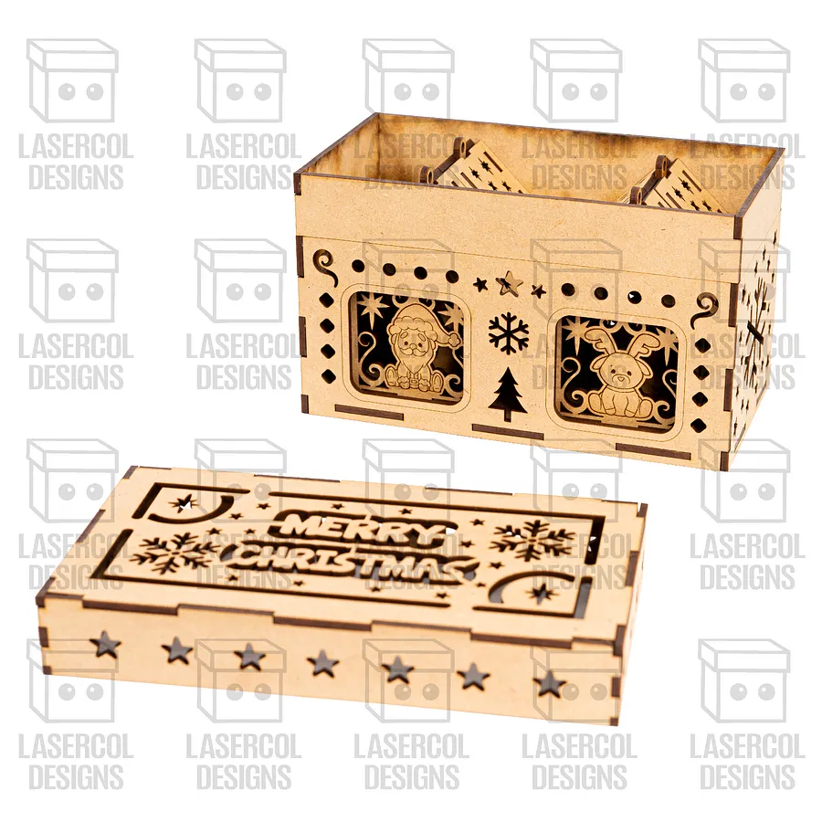 Christmas Ornaments Houses Box Set 1 - Laser Cut Files product image (8)