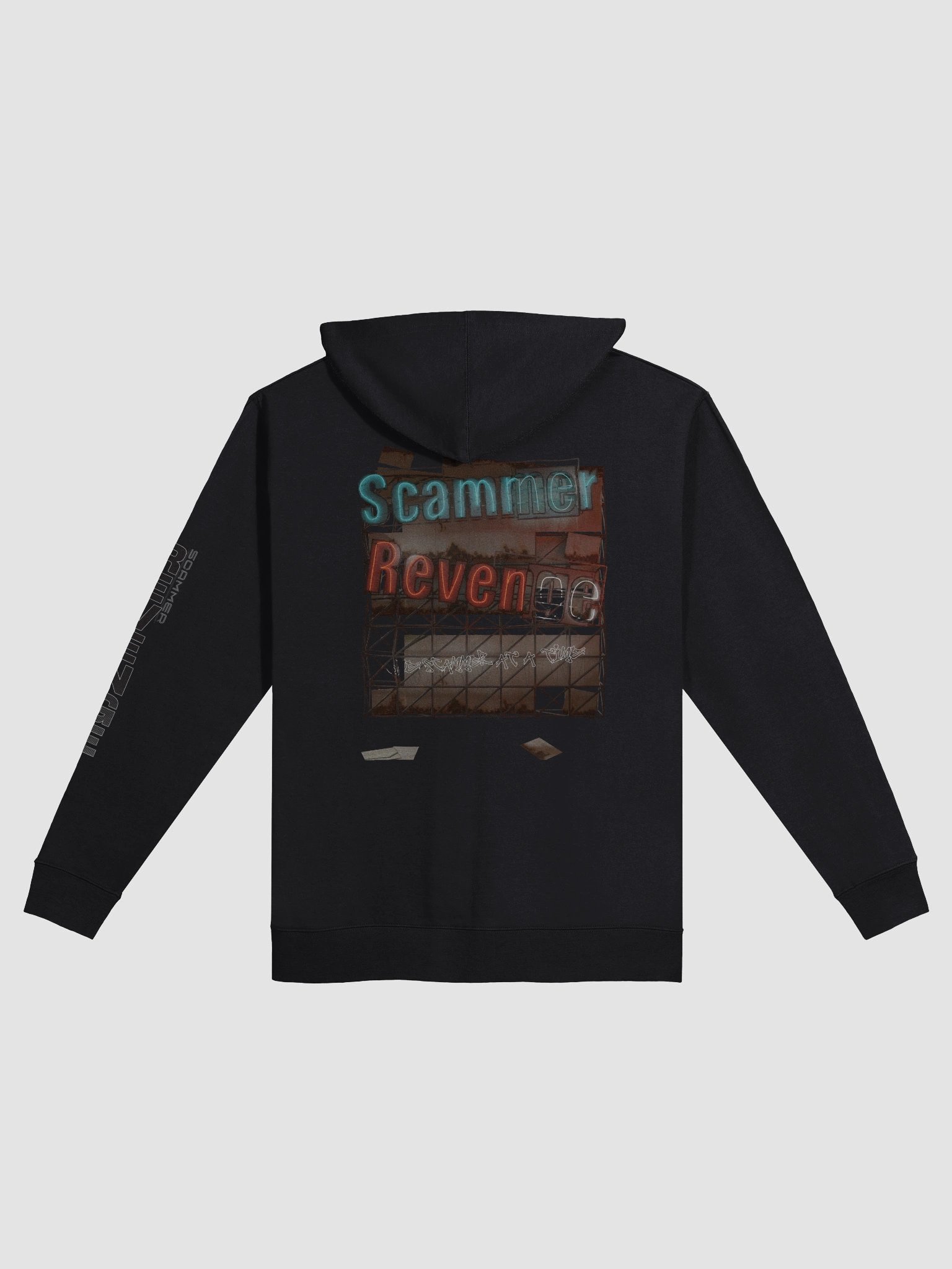 Scammer Revenge Zip-Up Hoodie with Billboard-Style Logo product image (2)