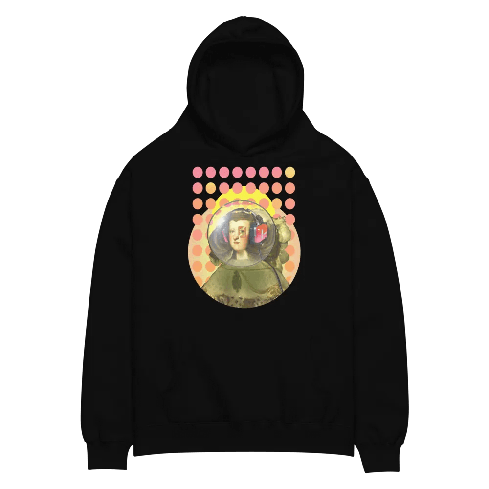 Queen of Space by Frank Fonik (AM/FM Radio Headphone) , Techno EDM Unisex Premium Oversized Hoodie product image (1)