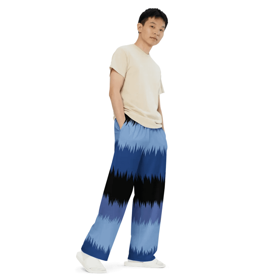 Spiky Blue Horizon Wide-Leg Pants product image (7)