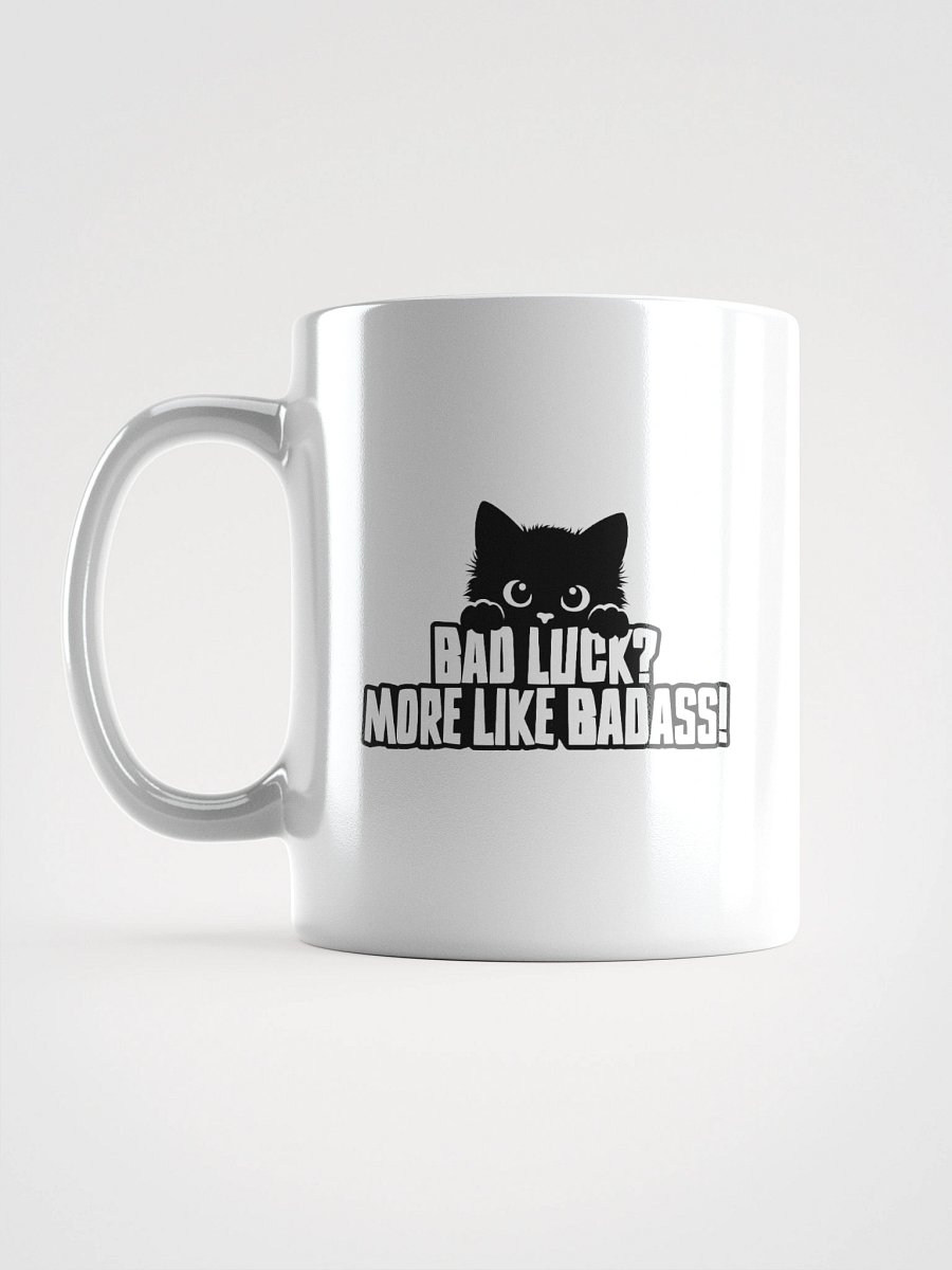 Cute Black Kitten "Badass" Funny Cat Lover Mug product image (16)