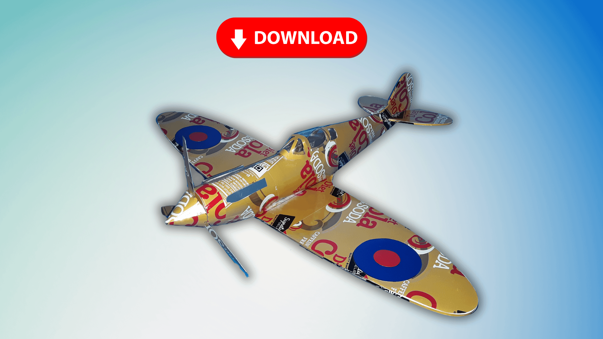 Soda Can Supermarine Spitfire DIGITAL Plans product image (1)