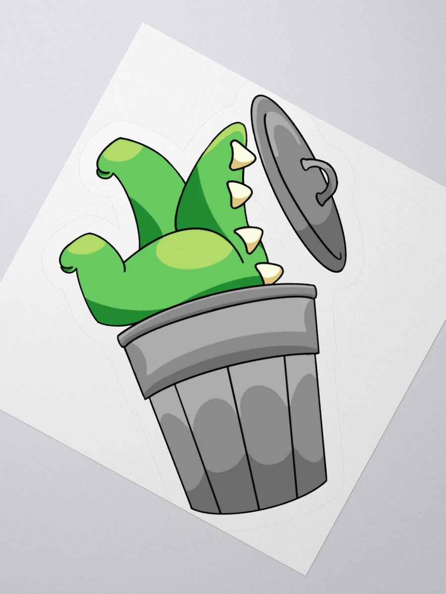 Chibisaurus Trash Sticker product image (2)