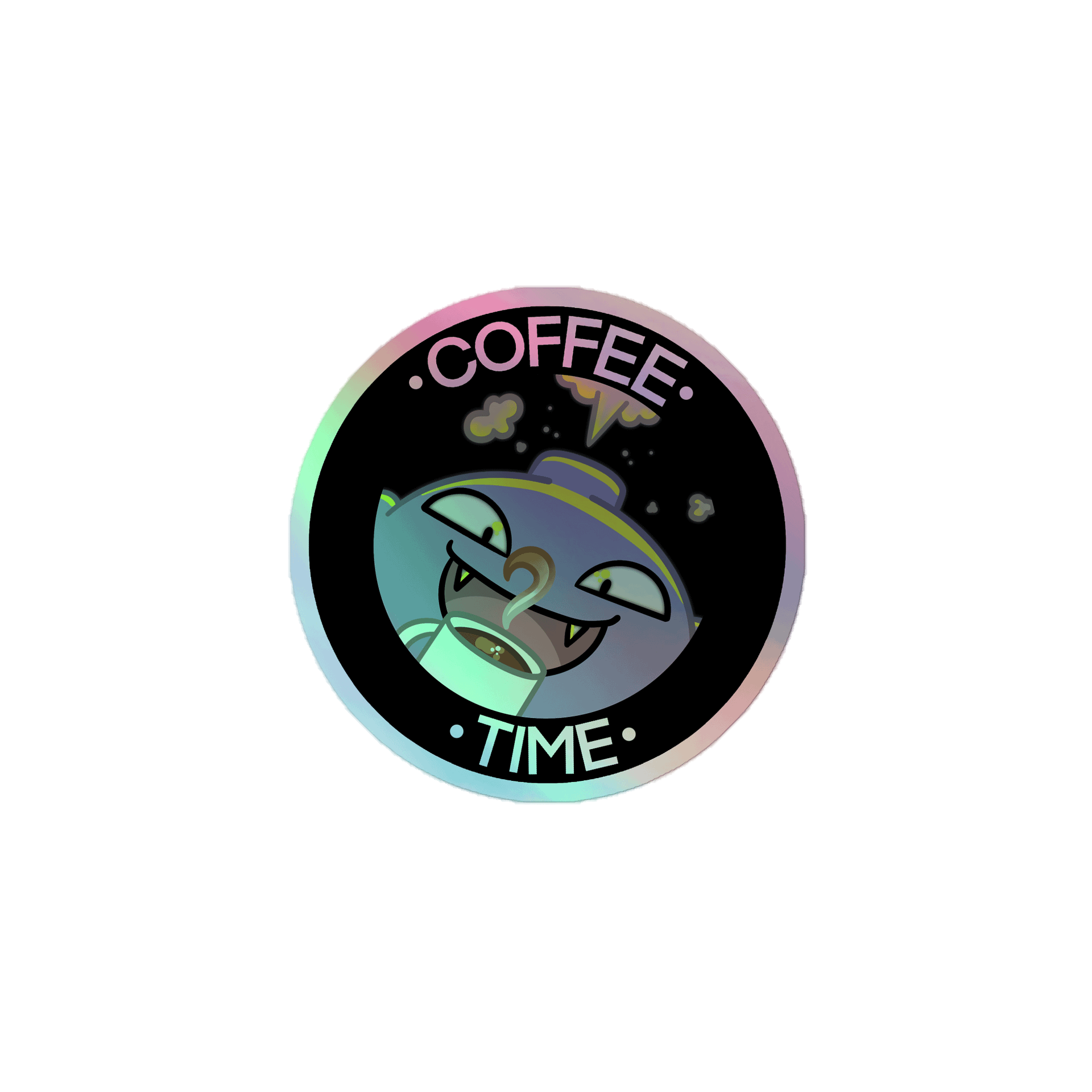 Coffee Time Holographic Sticker product image (1)