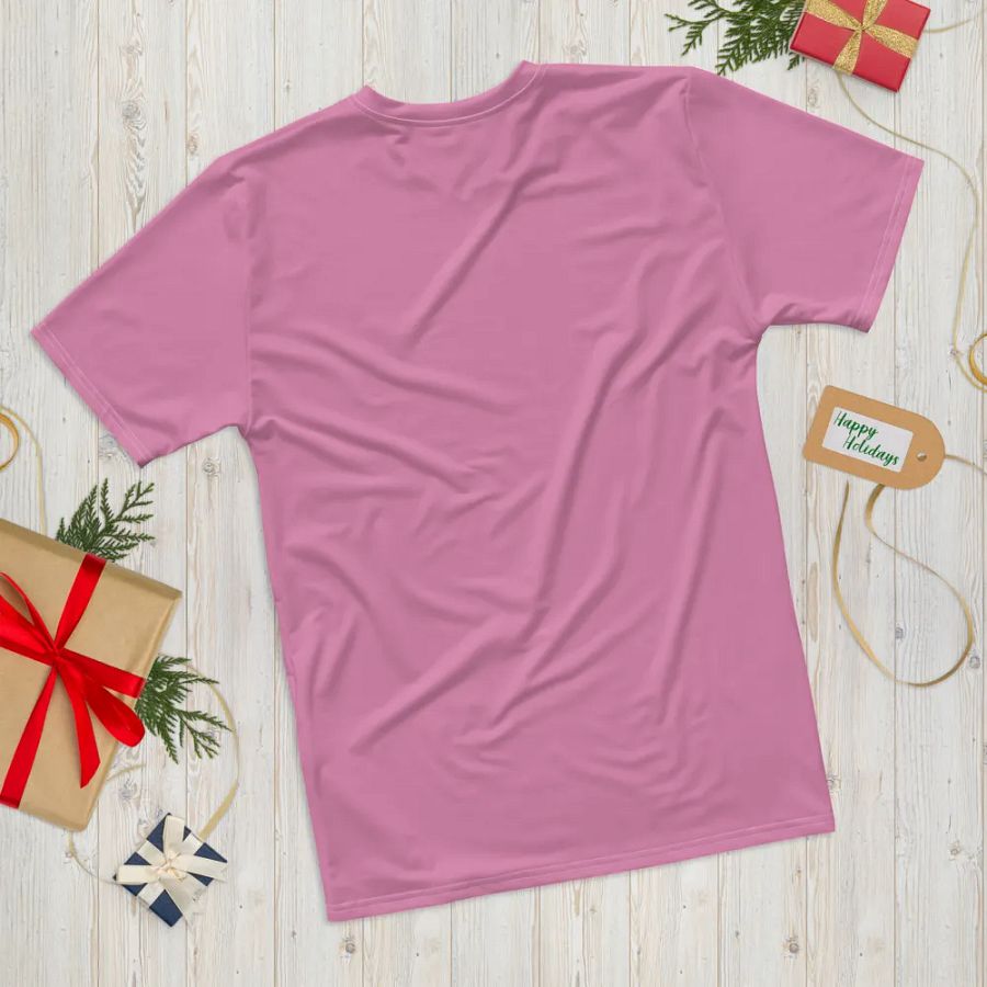Plain Medium Carnation Pink True Summer Men's Crewneck Polyester Heavyweight Premium T-Shirt by Treasure Pie product image (12)