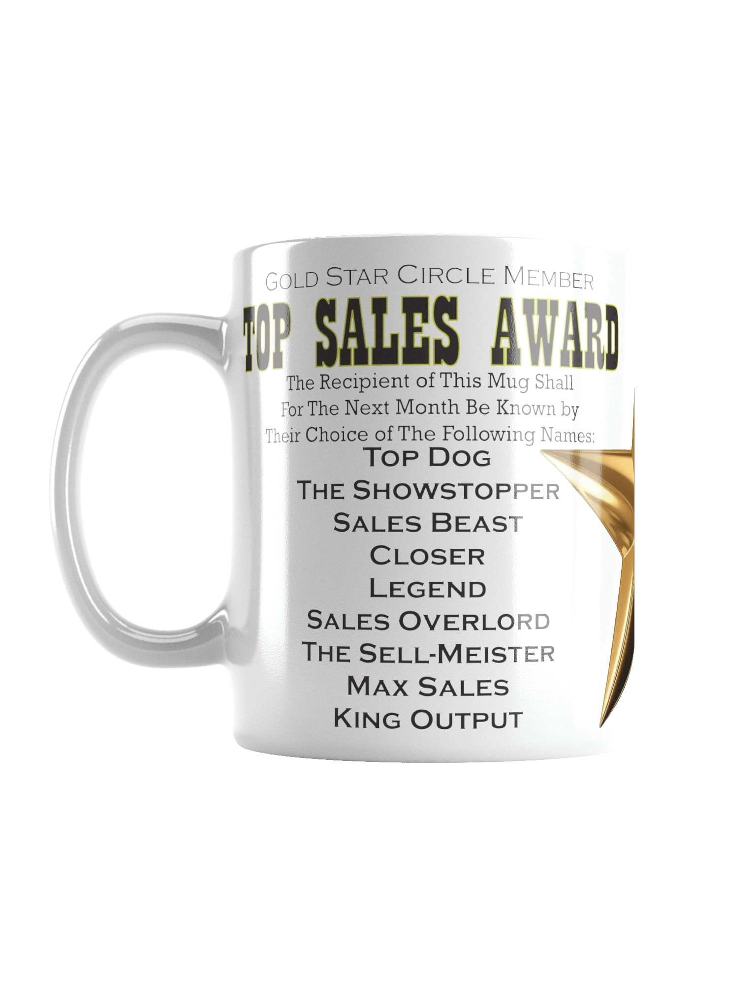 Sales Award Mug Gold Star Circle Member Mug product image (3)