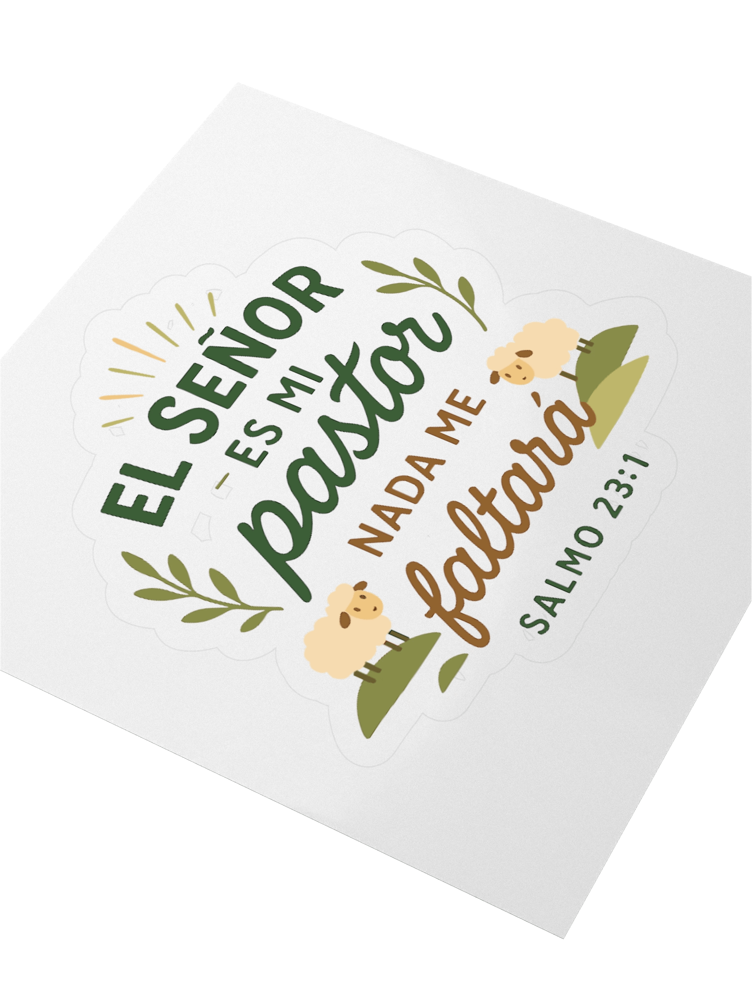 Spanish Faith Sticker – “El Señor es mi Pastor” – Christian Kiss-Cut Vinyl product image (3)