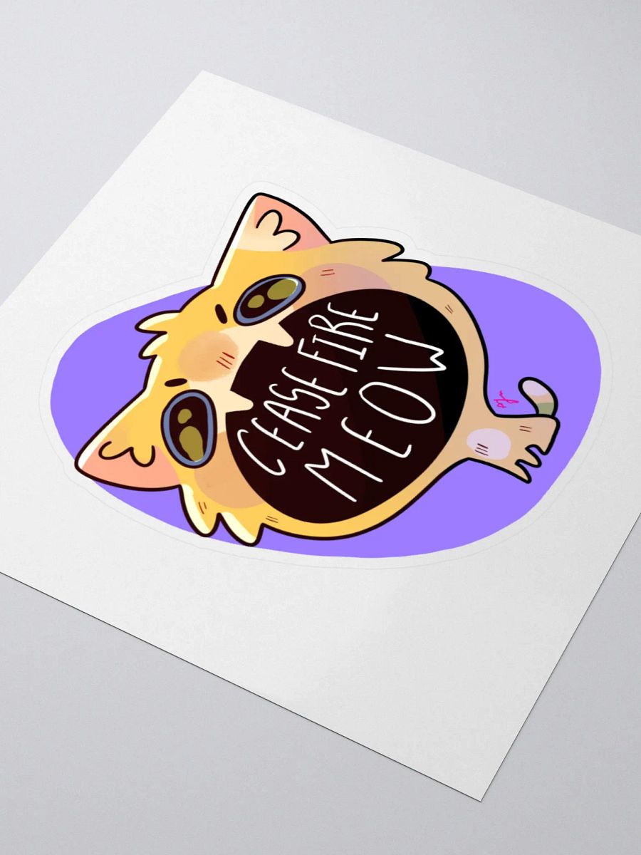 Ceasefire Meow Sticker product image (3)