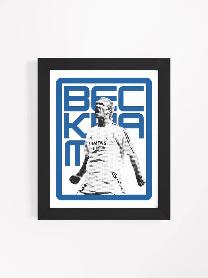 David Beckham BW Real Madrid Name Art Framed Print product image (2)