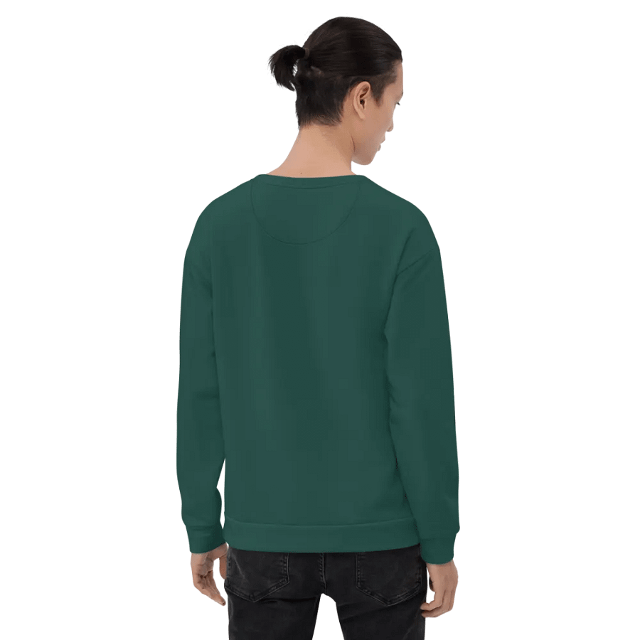 Plain Dark Green Soft Summer Unisex Recycled Polyester Heavyweight Premium Sweatshirt by Treasure Pie product image (8)