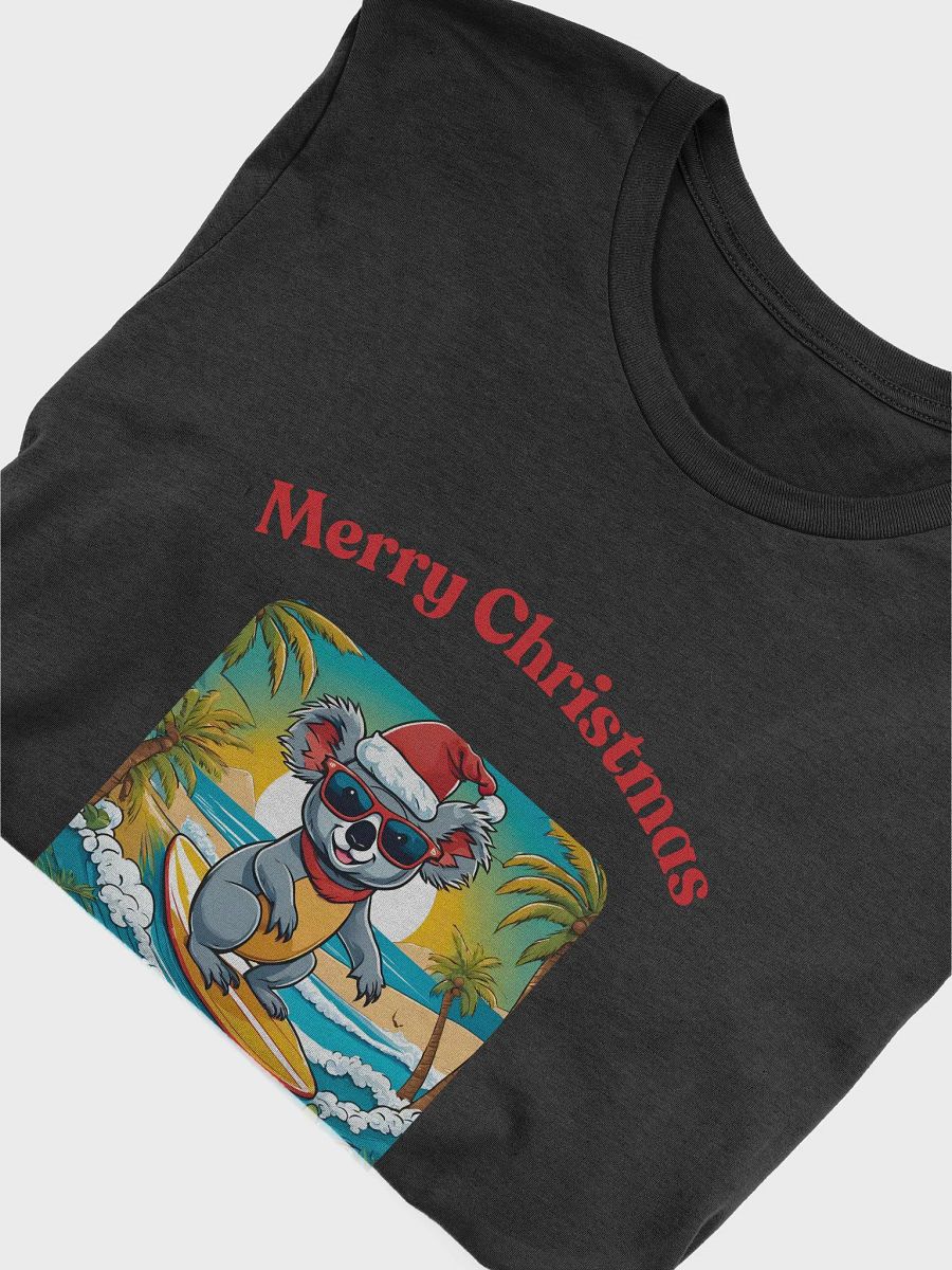 Festive Koala Surf Scene Merry Christmas T-Shirt - Red product image (5)