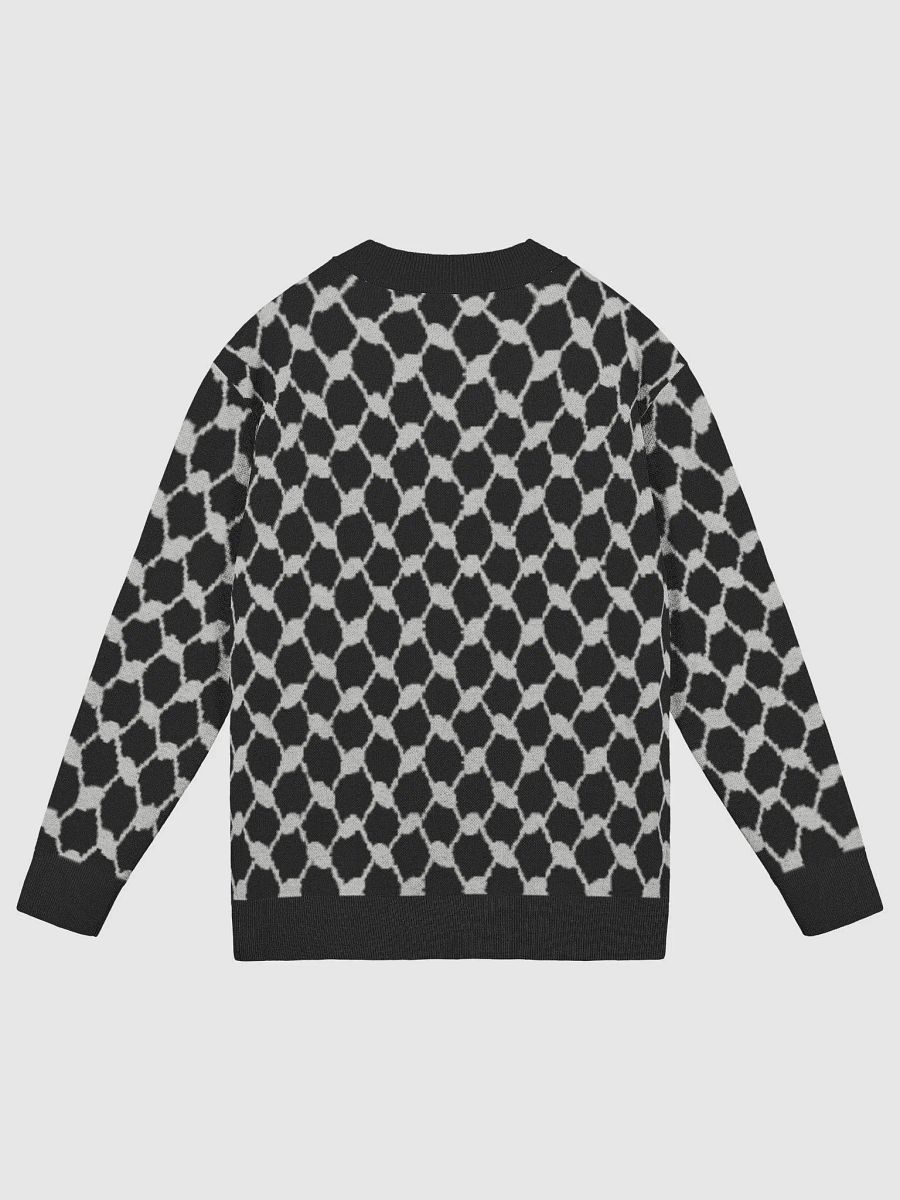Grey Black Keffiyeh Woman Cardigan product image (2)