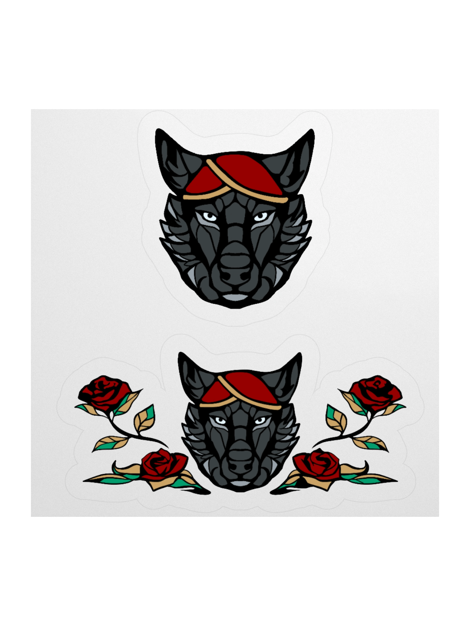 Sticker - Wolf & Roses product image (2)