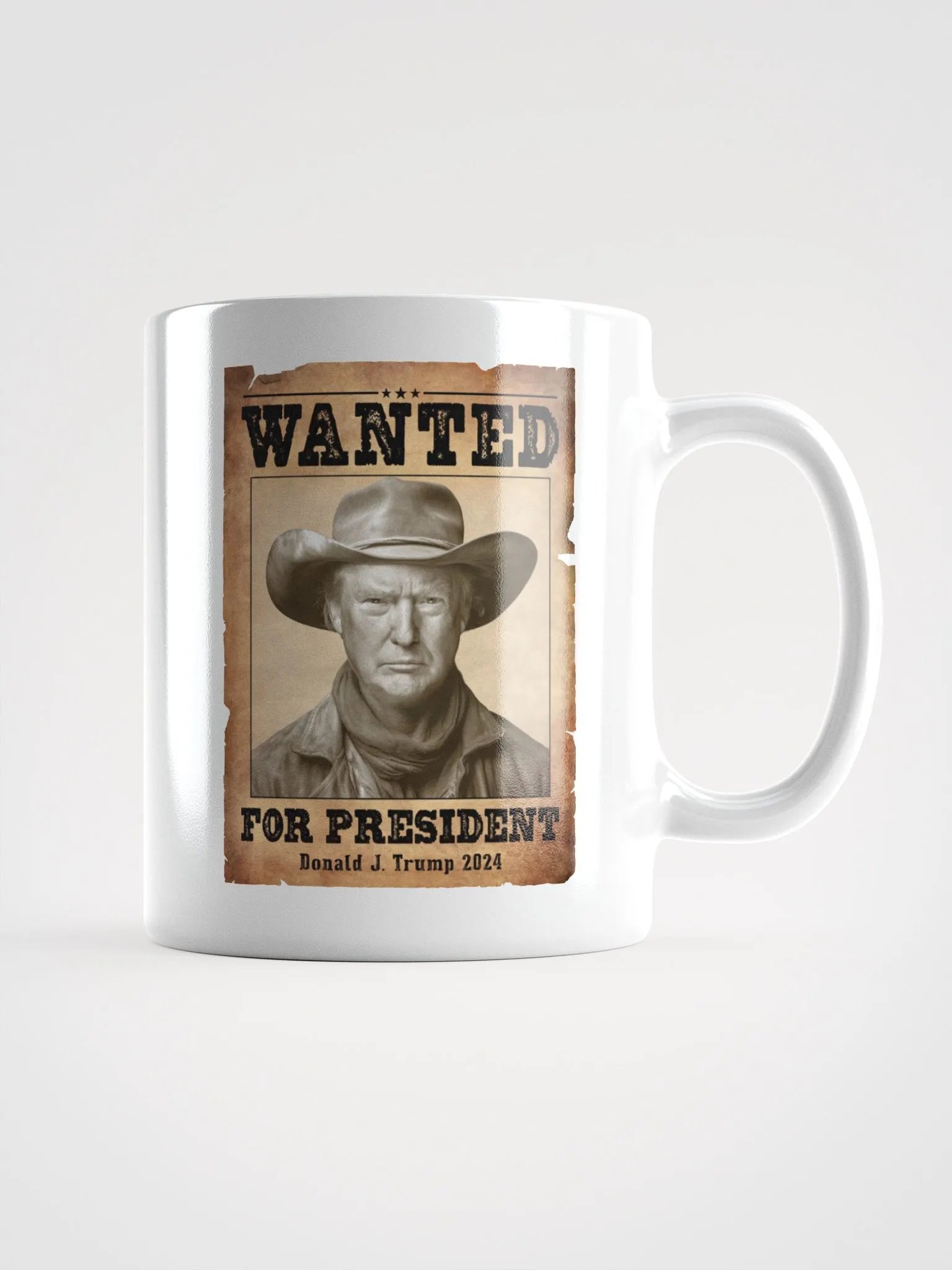 Wanted for President - Western Style - White Mug product image (1)