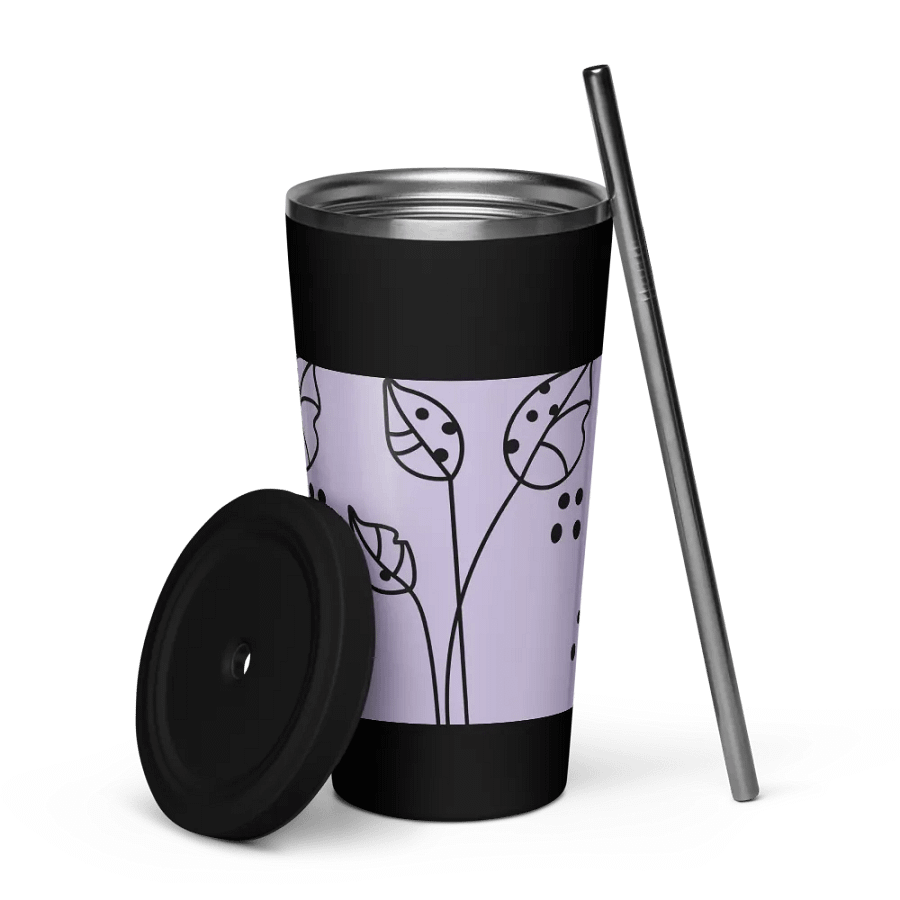 Insulated Tumbler with a Straw (PURP) product image (5)