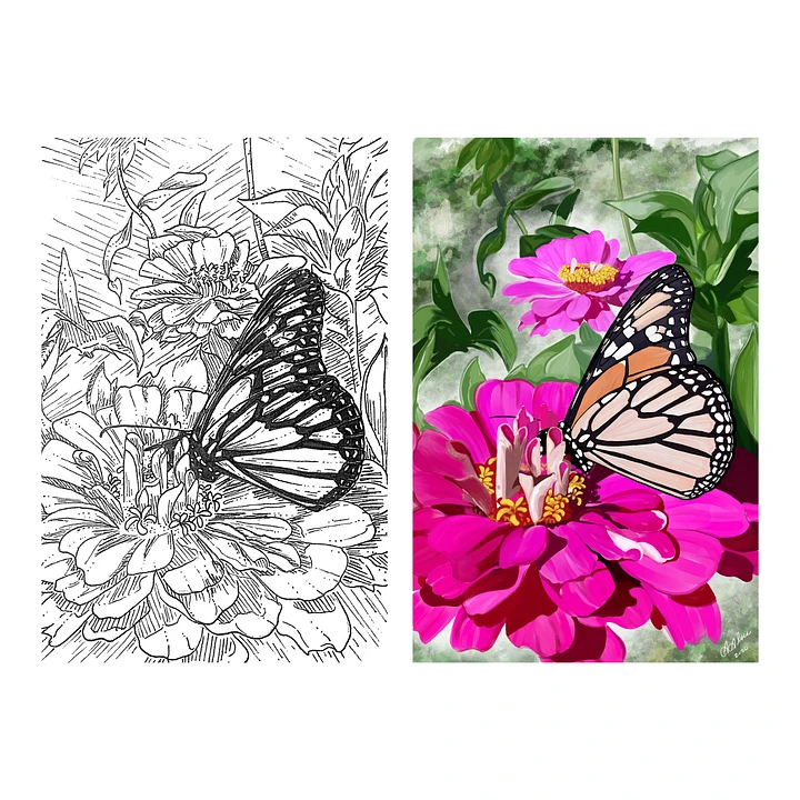 Digital Butterfly Postcards - Set of 2 product image (1)