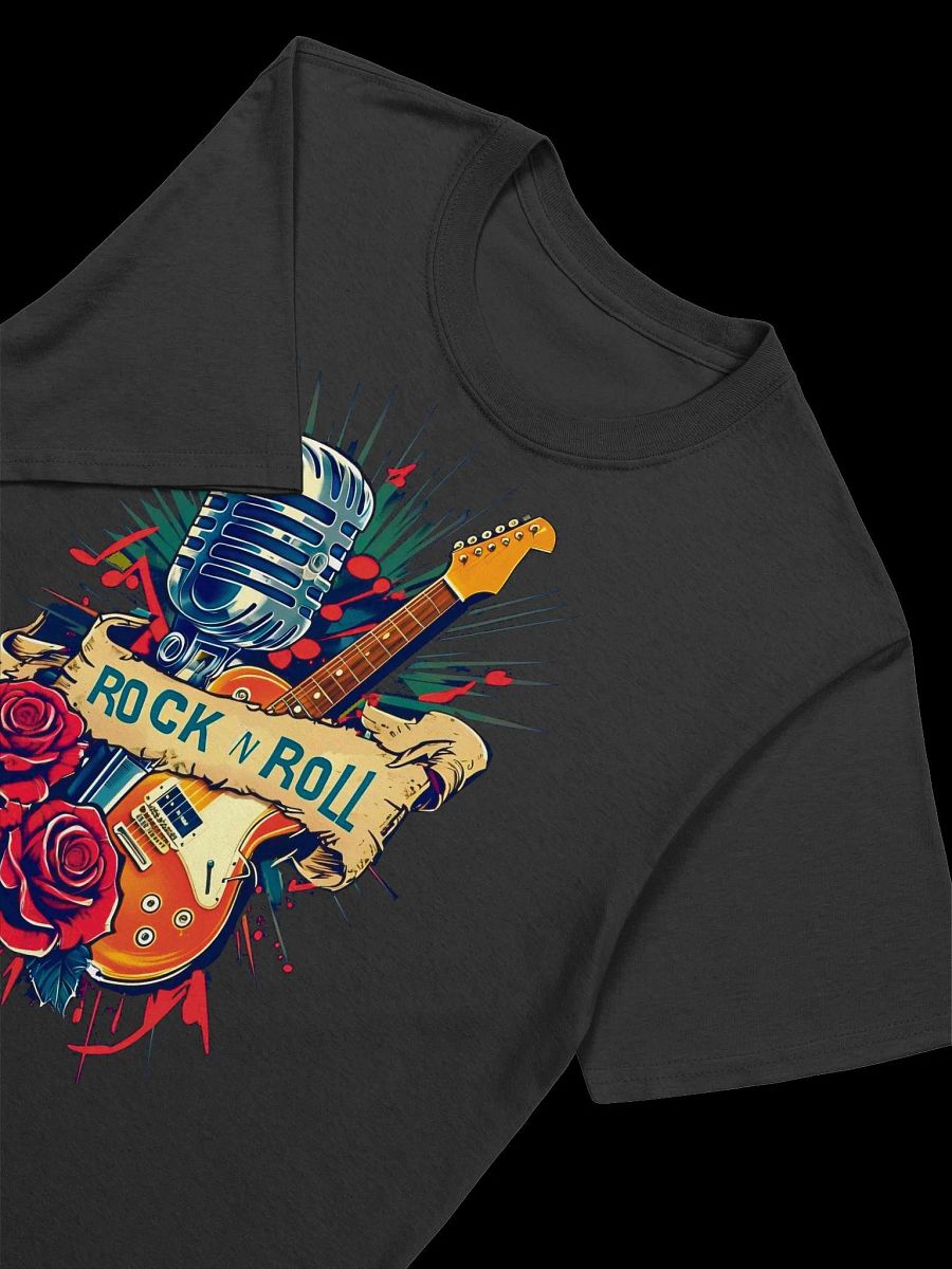 Music Lover-Rock N Roll-Microphone, Guitar, and Roses T-Shirt product image (44)