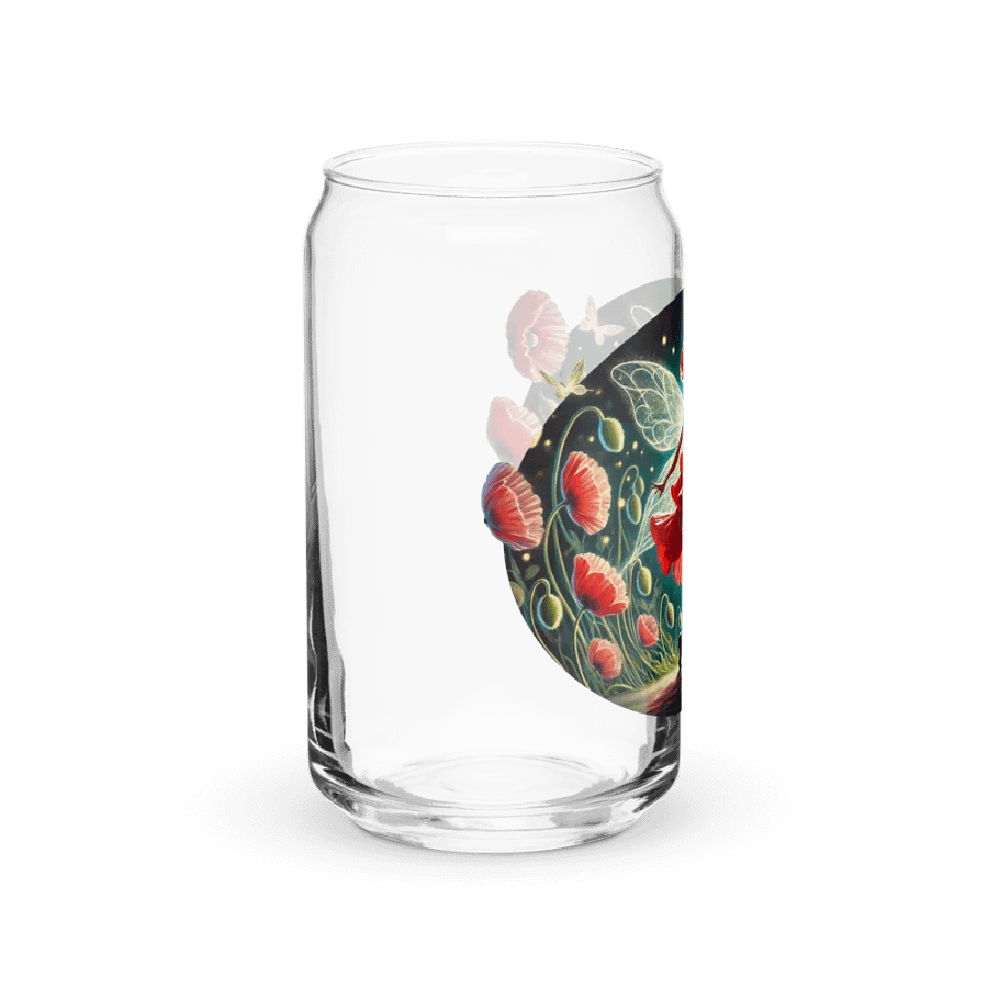 Poppy Fairy Fantasy Glass with Optional Lid and Straw product image (40)