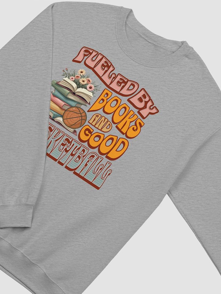 Fueled By Books And Good Basketball Bookish Baller Crewneck Sweatshirt product image (24)