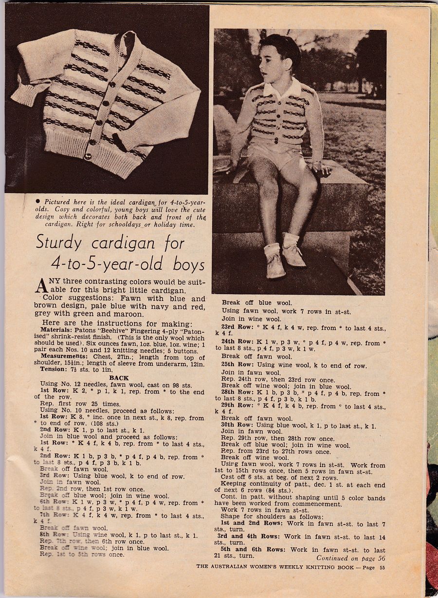 Vintage Australian Women's Weekly Knitting Pattern book product image (9)