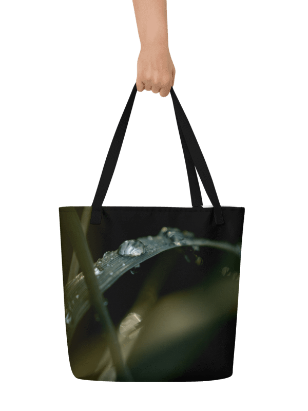 Große Tragetasche - Tautropfen auf Blatt product image (1)