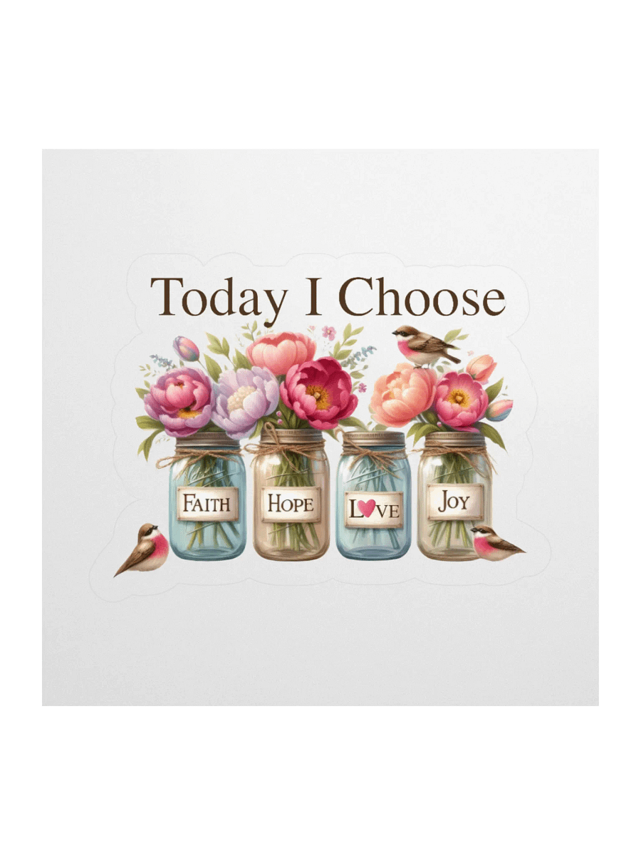 Today I Choose Kiss Cut Stickers. product image (1)