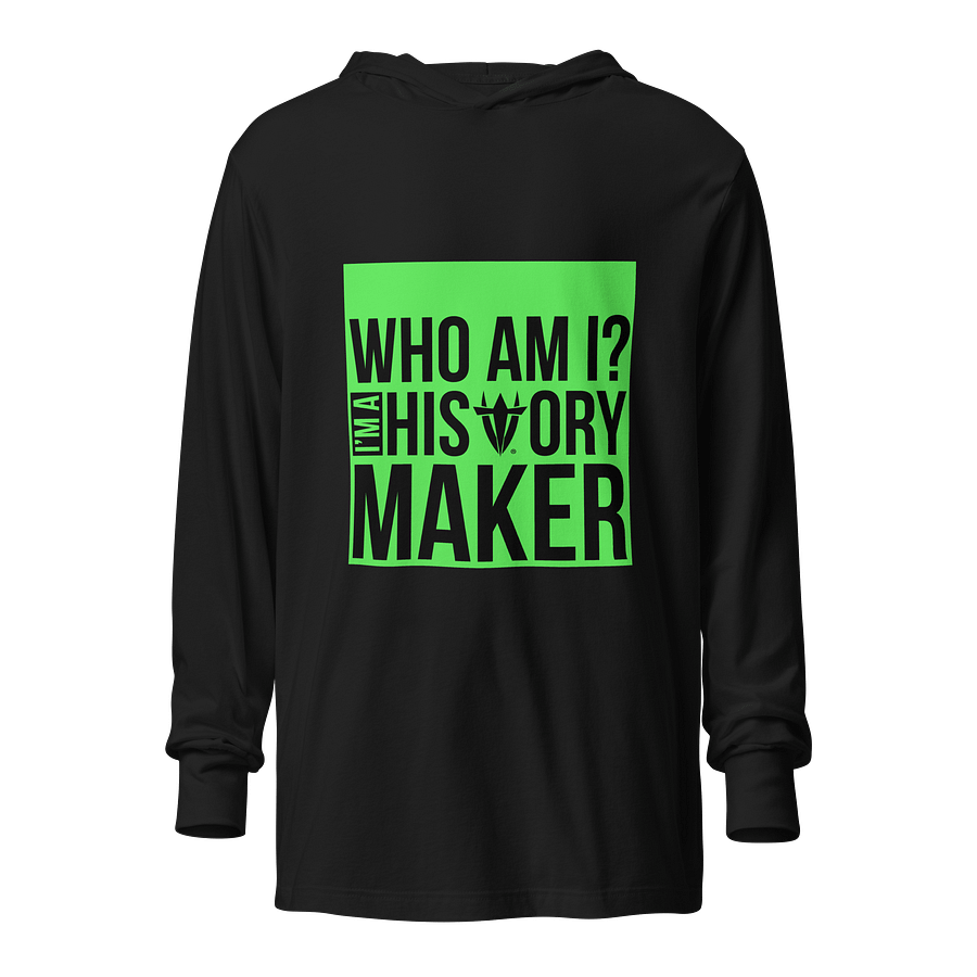 Who Am I Long Sleeve Black Hooded Tee product image (1)
