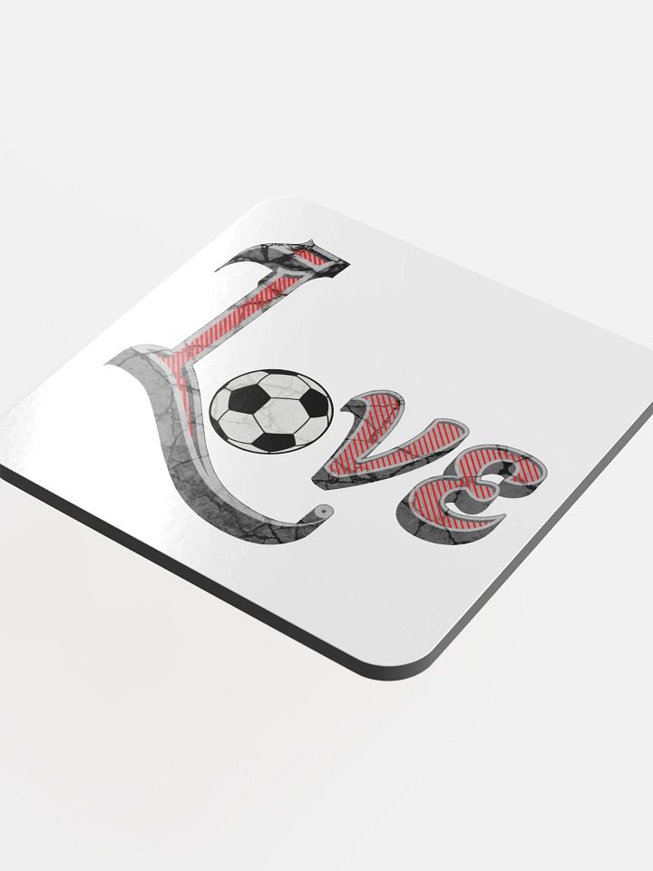 Love Soccer Striker Cork Coaster product image (1)