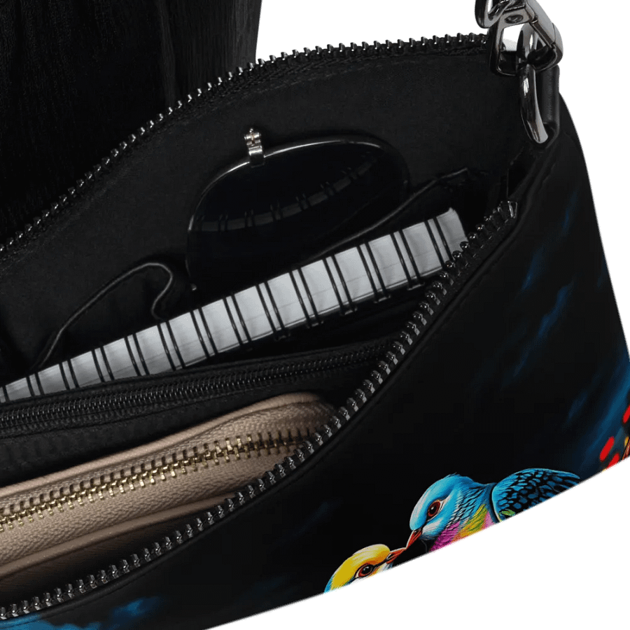 faux leather Charcoal Chic Crossbody Bag product image (6)