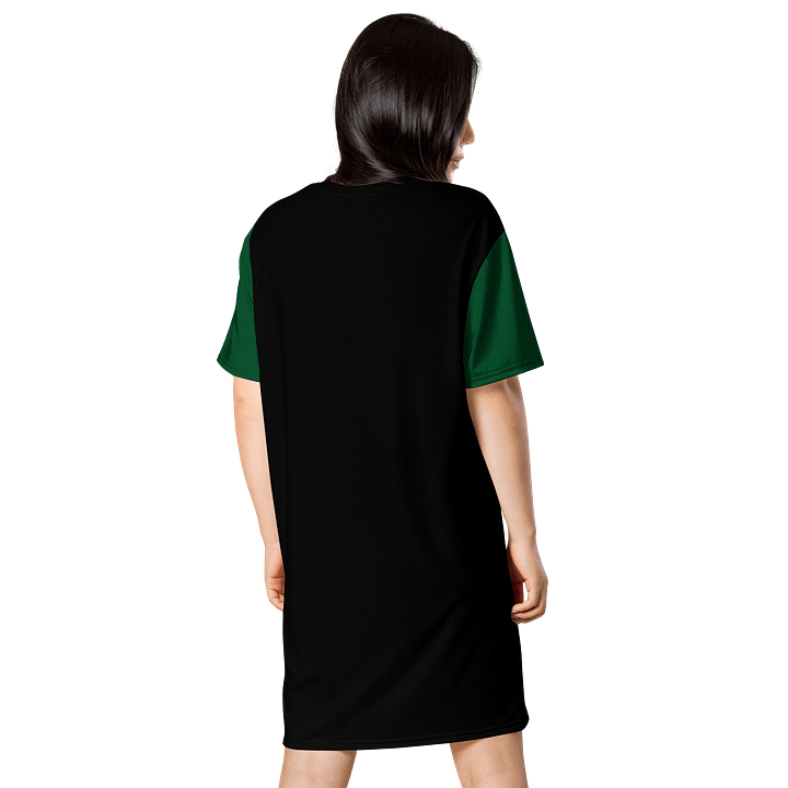 Midnight Veil Designs Black & Green Gothic T-Shirt Dress - Sizes 2XS-6XL product image (2)