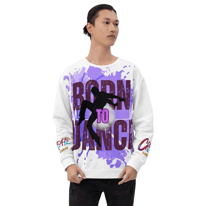 Born to Dance His Silhouette Vibrant Visionary All-Over Print Sweatshirt product image (1)