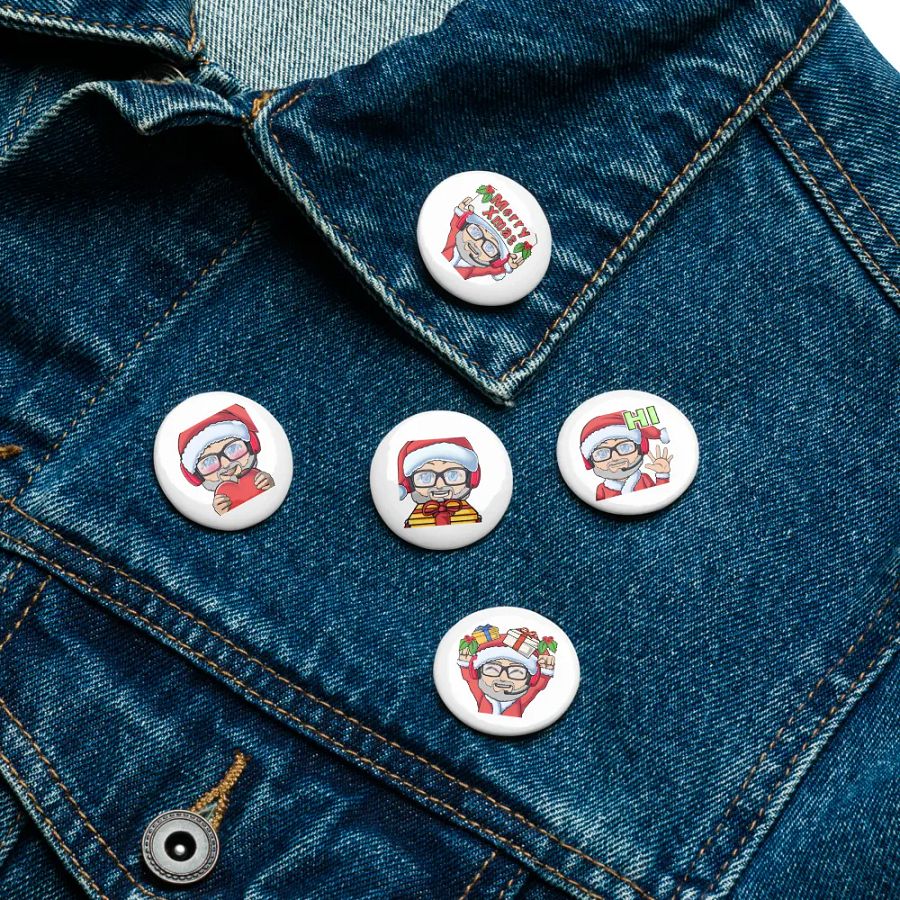 Xmas Ricky Pin Buttons product image (11)