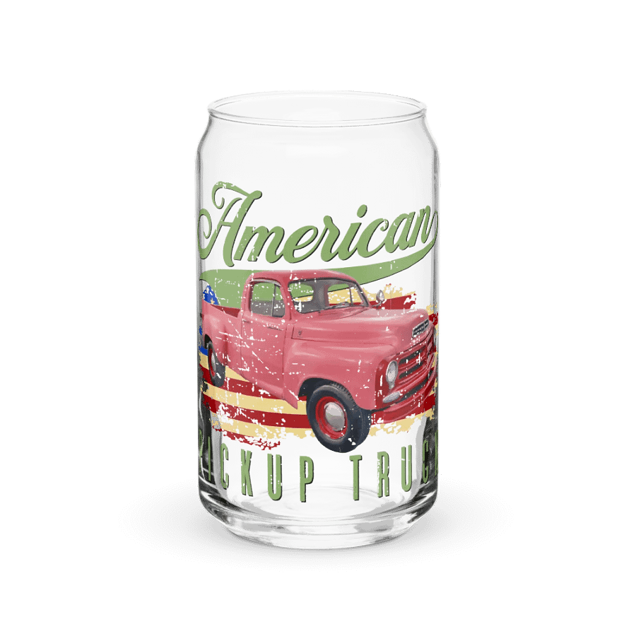 American Pickup Truck Men Women Adults Teens Kids Boys Girls Drinking Glass product image (2)