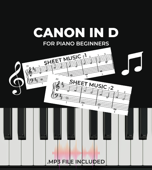 Canon in D for Piano Beginners - Sheet Music (pdf) and mp3 files product image (1)
