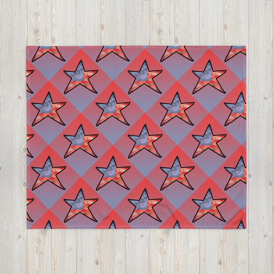 American Flag Star Pattern Throw Blanket product image (16)