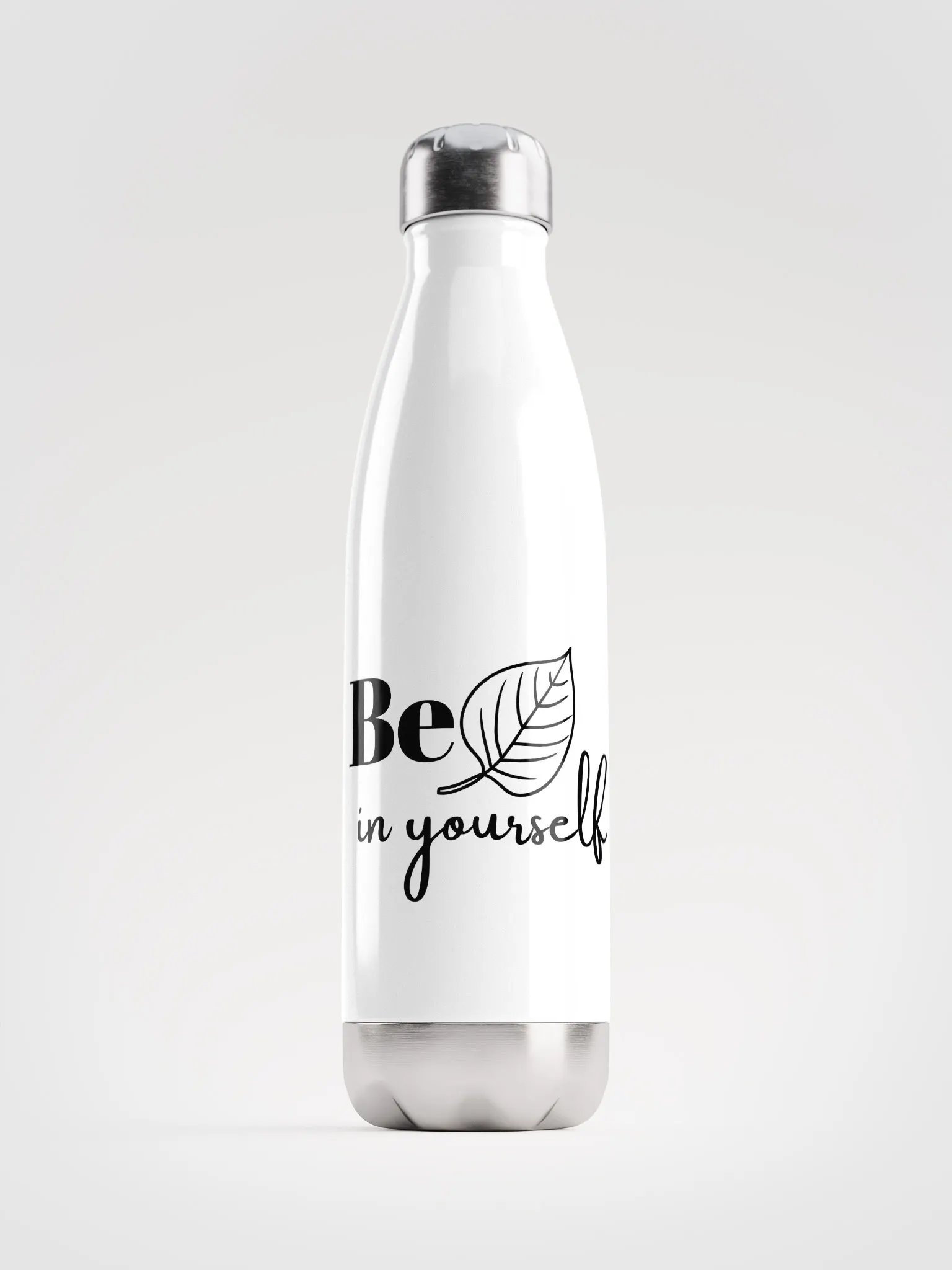 'BeLeaf in Yourself' Steel Water Bottle product image (1)
