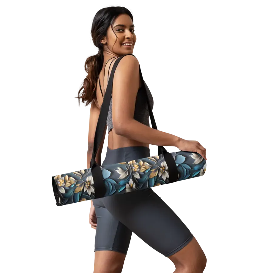 Yoga Mat - Sculpted Floral Pattern product image (9)