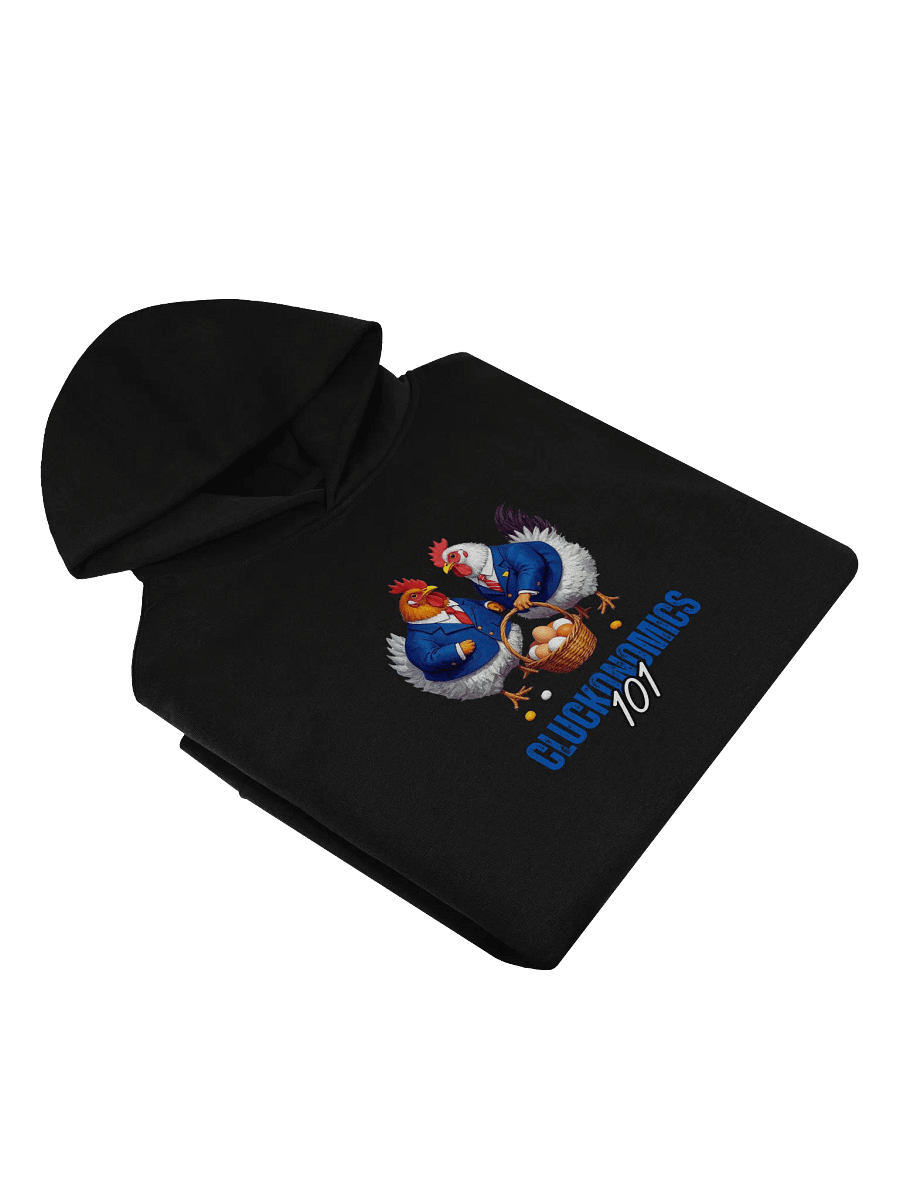 Cluckonomics 101 - Humorous Easter Black Hoodie product image (4)