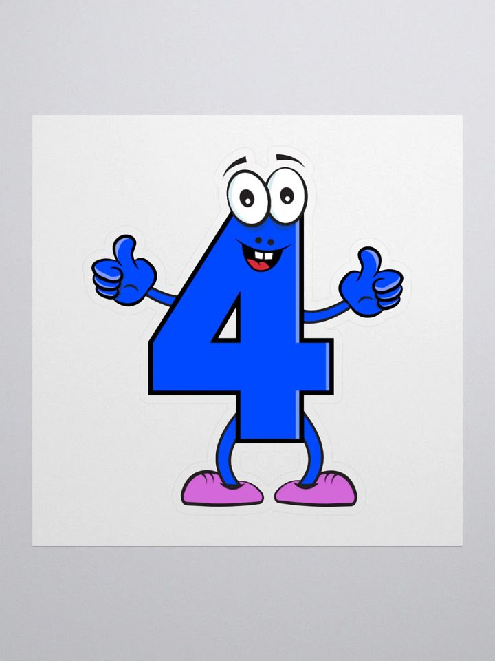 NUMBER 4 THUMBS-UP STICKER product image (3)