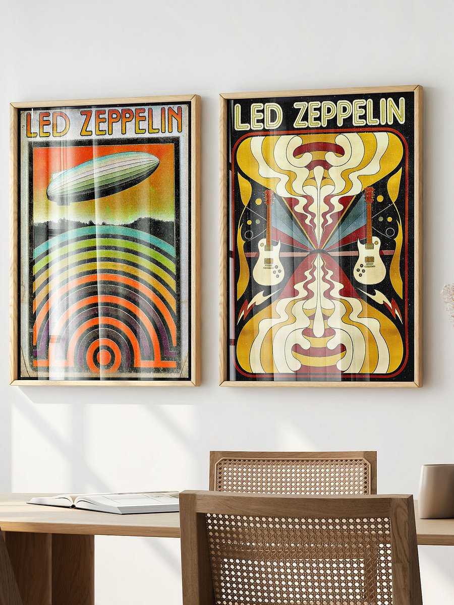 1970s Led Zeppelin Tribute Poster – Psychedelic Rock Art Print (Vintage Music, Iconic Concert Décor) product image (25)
