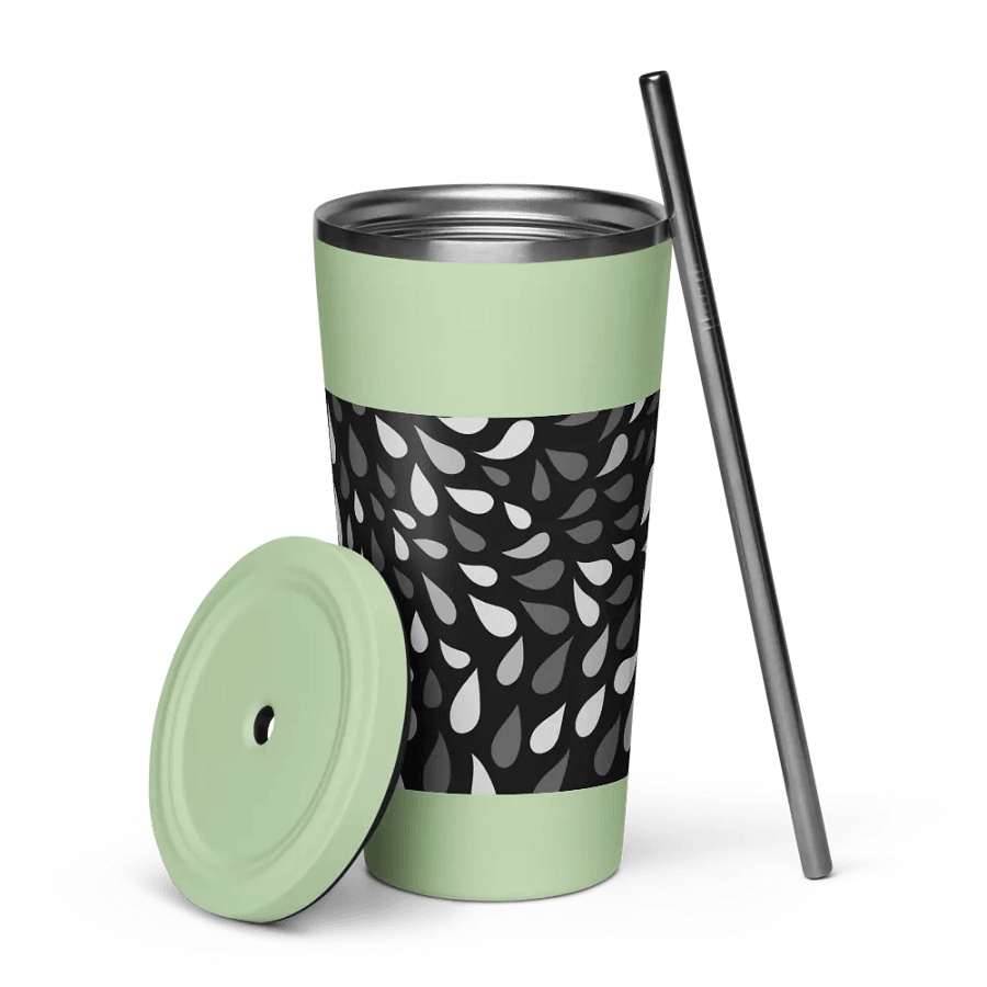 Swirling Monochrome Teardrop Insulated Tumbler product image (5)