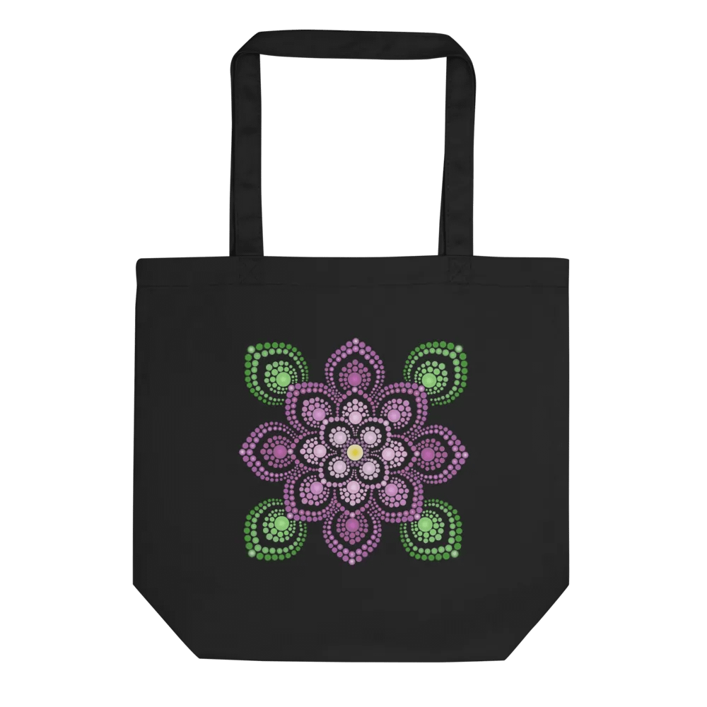 Purple and Green Mandala Eco-Friendly Tote Bag product image (2)