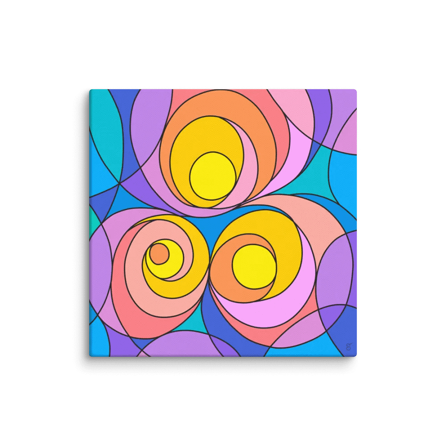 Spiral Serenade Canvas - Abstract Square No. 1 product image (1)
