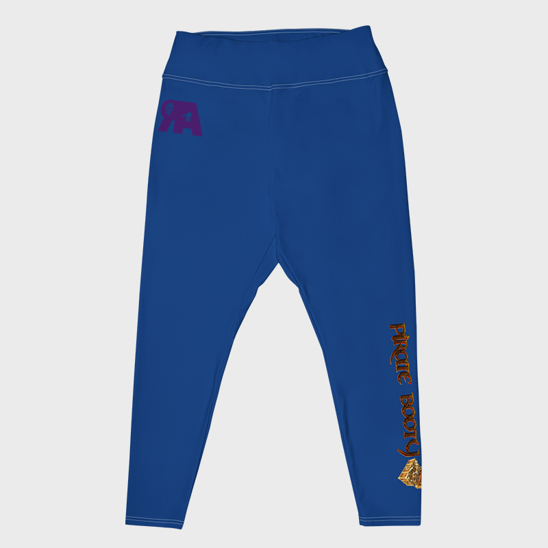 Blue All-Over Print Plus Size Leggings copy product image (1)