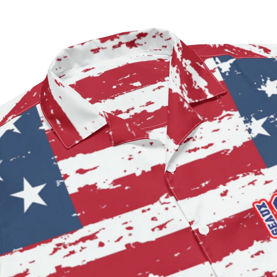 Geaux 31 - Vintage Flag Pattern Hawaiian Style Shirt product image (5)