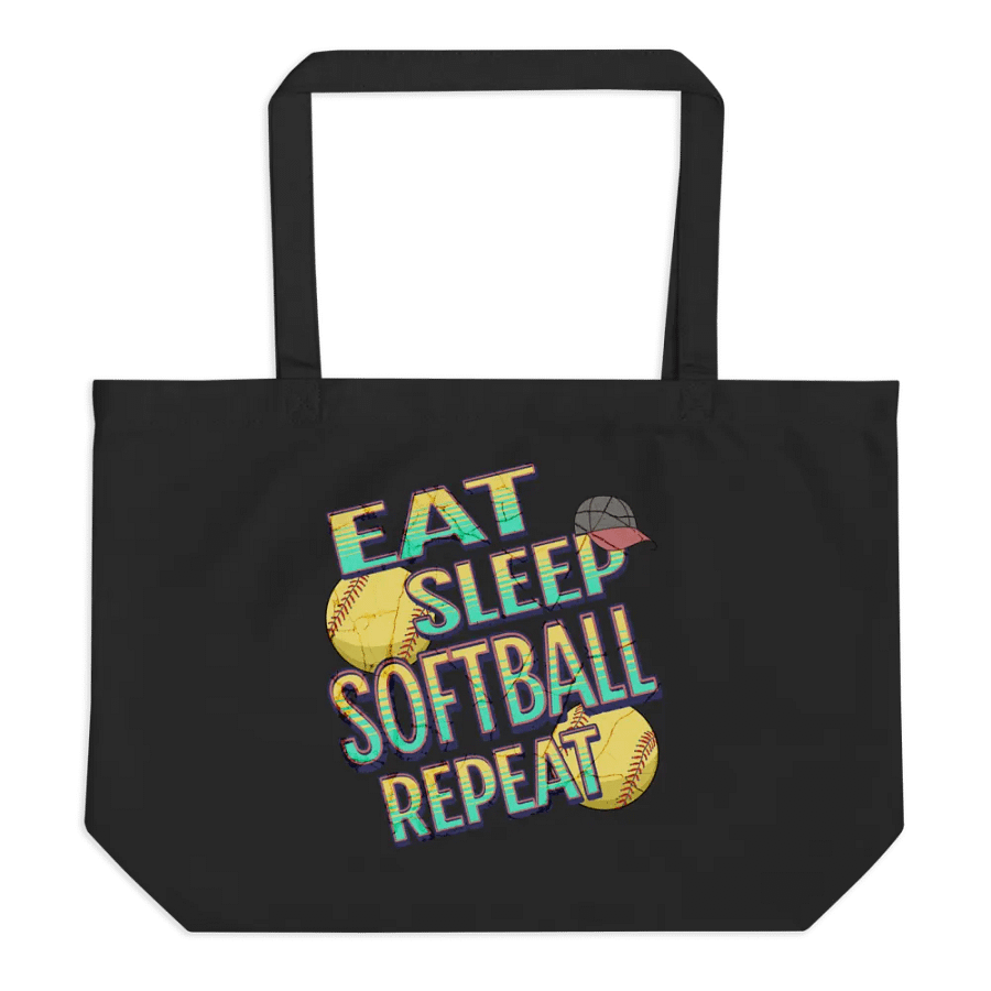 Eat Sleep Softball Repeat Dreams Organic Tote Bag product image (1)
