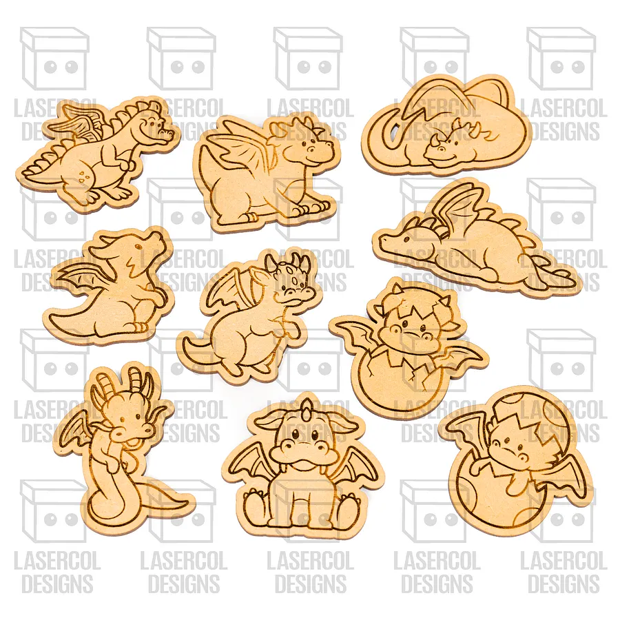 Dragons Paint Kit DIY Cut Outs - Laser Cut Files product image (11)