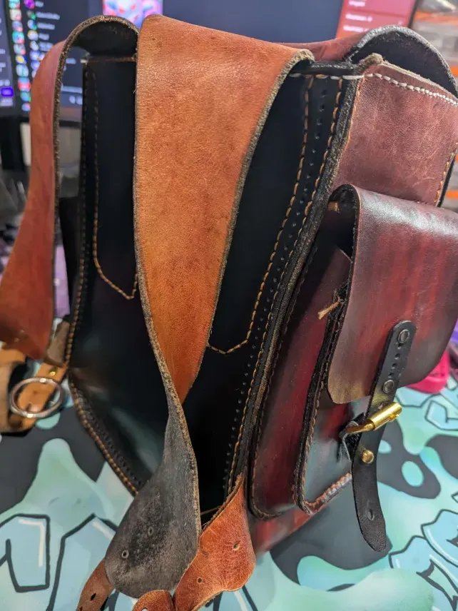Leather backpack product image (2)