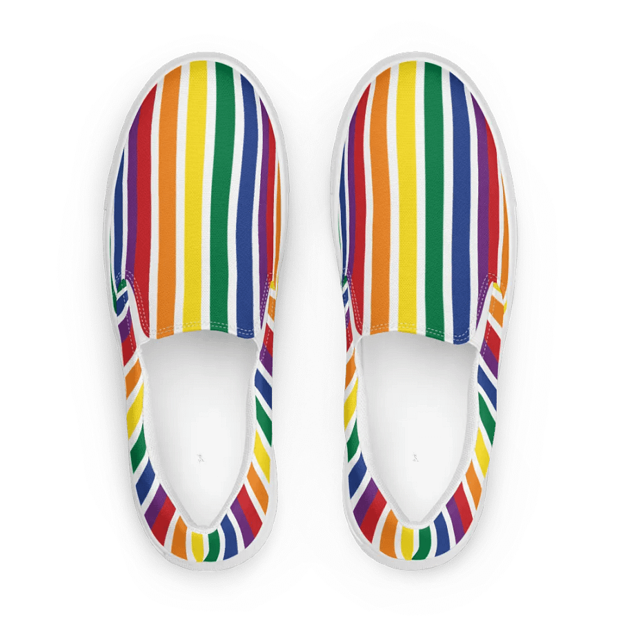 Rainbow Stripe Men's Slip On product image (2)